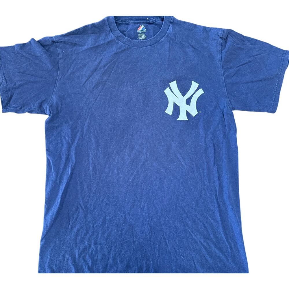 Vintage Tees - Majestic MLB New York Yankees Mark Teixeira Graphic Tee*SZ L